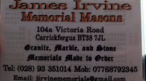 James Irvine monumental masons 